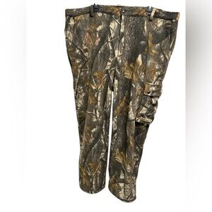 Field & stream camo camouflage fleece hunting pants size XXL 2XL 2X nylon lined